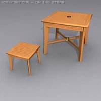 Garden Tables 3D Model