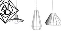 luminaria AI3D Trio copper lamps