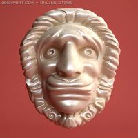 Head Bas Relief Sculpture 3D Model