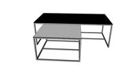 WIL Levo Bijzettafel Salonttafel Compositie Wit + Eik
