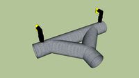 8' Wye Tee w/ Air Vents