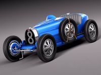 Bugatti Type 35 1925 to 1929 3D Model