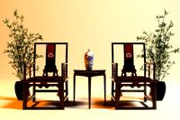 Traditional chinese arm chair 3D Model