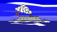 Confederate Ironclad Ship 2D]