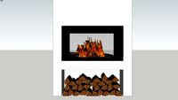Doorkijkhaard 1350 + Hout
