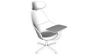 Senator Group Ad-Lib Work Lounge Chair with Headrest and Glides