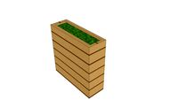 Vertical Planter barrier for parklet
