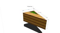 Triangle planter for parklet (3,4,5)