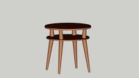 vintage round sidetable