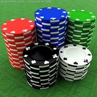 Casino Poker Chips 3D Model