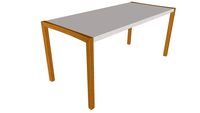 Mesa de Jantar Morumbi 160x80 Branca c/ Base Trigo