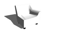 Herman Miller Swoop Left Arm Chair - White