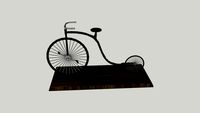 Oude fiets beeldje