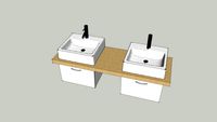 Aquaform merida + koło twins double sink cabinet