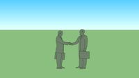 Business Handshake 2D people