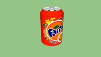 Lata de fanta laranja