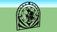 Gate, panel fence, lattice - Daffodil flower