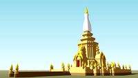 A stupa in north-eastern Thailand at Wat Pa Srisurat.
