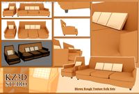 ID50028 Blown Texture Sofa 3D Model