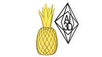DECORAÇÃO AI3Dprint - ABACAXI tipo1
