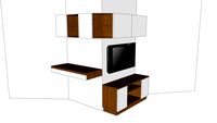 mueble de estudio y entretenimiento