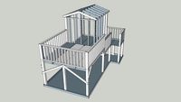 Playhouse with sandbox