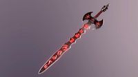 Fantasy sword Game ready PBR Free low-poly 3D model