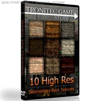 10 High Res Sedimentary Rocks 3D Model