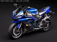 Yamaha R6 2009 3D Model