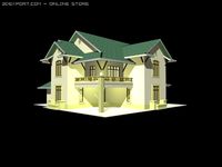 2 Story house 3D Model