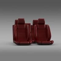 Car seats of Ford Mustang Shelby 3D Model