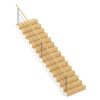 Wooden Stairs 9 3D Model