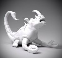 Stl Scorpion with rhino head statue 3D Model