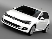VW Golf TDI 4MOTION 5d Typ 5G 2012 3D Model