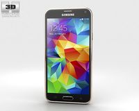 Samsung Galaxy S5 Gold 3D Model