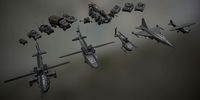 Military Vehicles pack in low-poly
