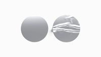 Two Round Stickers - silver sleek and wrinkly sticky tag