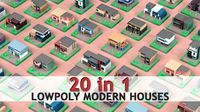 Low Poly Modern House Pack - 20 Houses