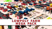 Low Poly Farm Set - 160 Unique Models Mega Pack