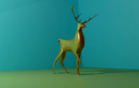 Deer with thin antlers