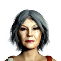 Judi Dench 3D Rigged model ready for animation