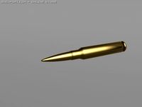50 cal bullet 3D Model