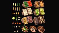 Set of Boxes of Vegetables Crate