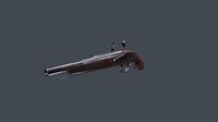 Flintlock pistol low poly