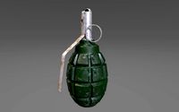 grenade f-1 low-poly