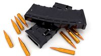 rifle magazine and bullets