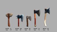 axe pack 1 low-poly