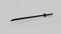 low poly katana