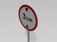 Maximum height sign 3D Model
