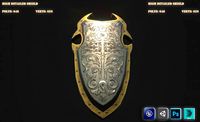 high detailed shield vr - ar - low-poly